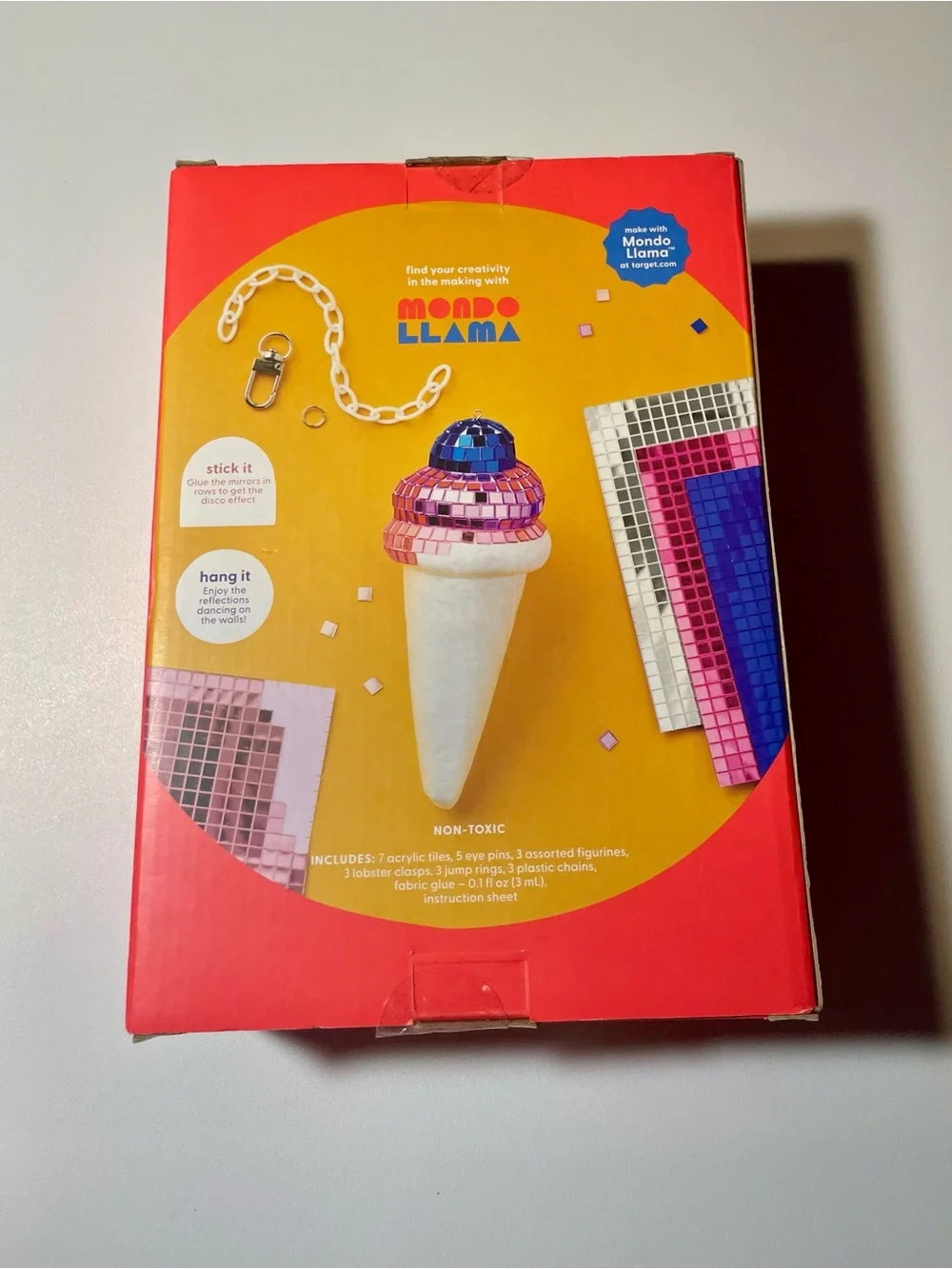 Mondo Llama Create-Your-Own Disco Ball Décor Kit Pink Purple Silver Makes 3 NIB
